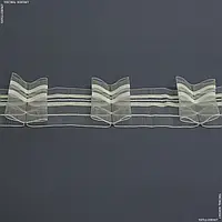 Тесьма шторная бантовые складки прозрачная кс-1:2 60мм±0.5мм/50м (60см пог.м) 108197