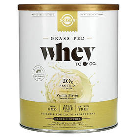 Сироватковий протеїн, SOLGAR, Whey To Go "Whey Protein Powder" зі смаком ванілі (936 г)