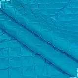 Підкладка 190т термопаяна з синтепоном 100г/м 5см*5см блакитна (150см 155г/м² пог.м) 61223, фото 2