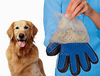 Рукавички Pet Brush Glove для зняття з вовни тварин, тисни купити