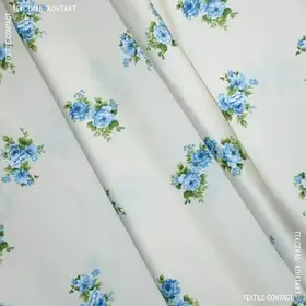 Декоративна тканина томіло трояндочки блакитні (280см 155г/м² пог.м) 109144