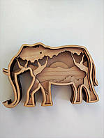 Поробки для дітей Дерев'яні іграшки Набір розмальовка Слон
