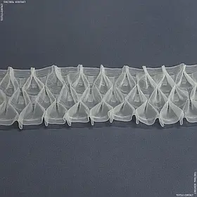 Тасьма шторна стільники дрібні прозора кс-1:2.5 100мм±0.5мм/100м (100см пог.м) 61761