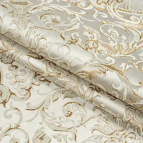 Портьєрна тканина неллі вензель амфора фон колір крем-брюле (300см 260г/м² пог.м) 161037