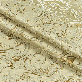 Портьєрна тканина неллі вензель амфора фон колір св. золото (300см 260г/м² пог.м) 161040