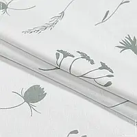 Ткань Бязь ткч набивная васильки серые на белом (150см 120г/м² пог.м) 173101