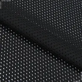 Тканина сітка трикотажна великочарункова чорна (150см 117г/м² пог.м) 169803