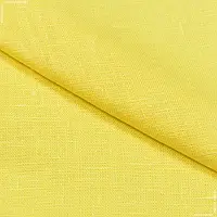 Ткань Лен костюмный умягченный желто-лимонный (150см 180г/м² пог.м) 177683
