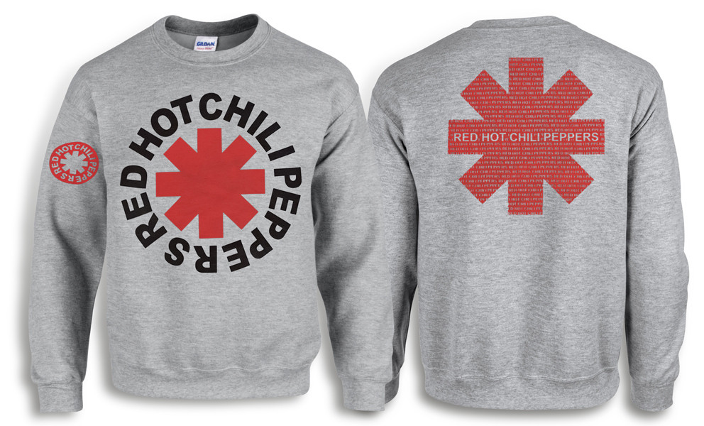 Толстовка Світшот RED HOT CHILI PEPPERS logo Меланж
