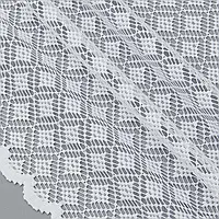 Ткань Гардинное полотно / гипюр фиона ромб белый (150см 133г/м² пог.м) 140837