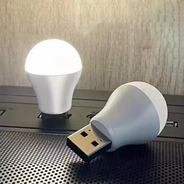 Міні USB LED Лампочка 5V/1W (біле світло)