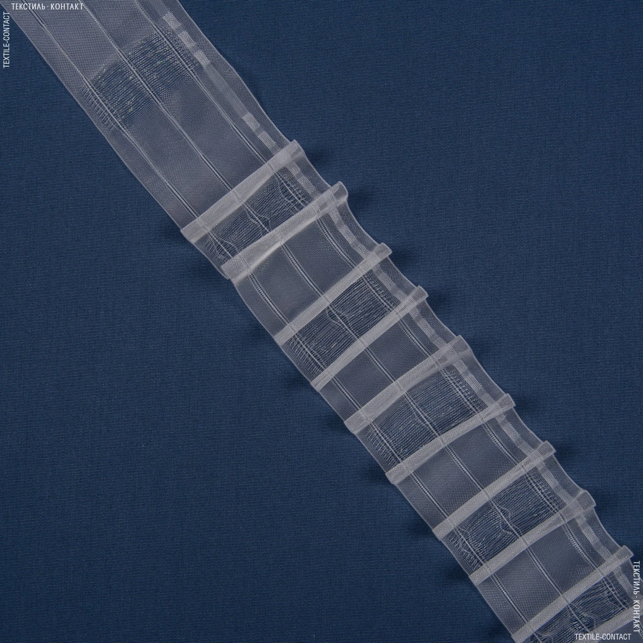 Тасьма шторна олівцева на трубу з кишеньками прозора кс-1:2.5 70мм/100м (70см пог.м) 82935
