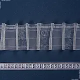 Тасьма шторна олівцева на трубу з кишеньками прозора кс-1:2.5 70мм/100м (70см пог.м) 82935, фото 3