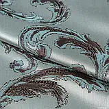 Декоративна тканина каті в'язь коричневий/бірюза (305см 249г/м² пог.м) 122090, фото 2