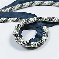 Шнур окантовочный корди /cord цвет синий, бежевый, голубой 10 мм 174769