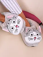 Тапочки игрушки для кигуруми 38-42 р. плюшевые котик чи котенок кот тапки для дома женские подростков детские