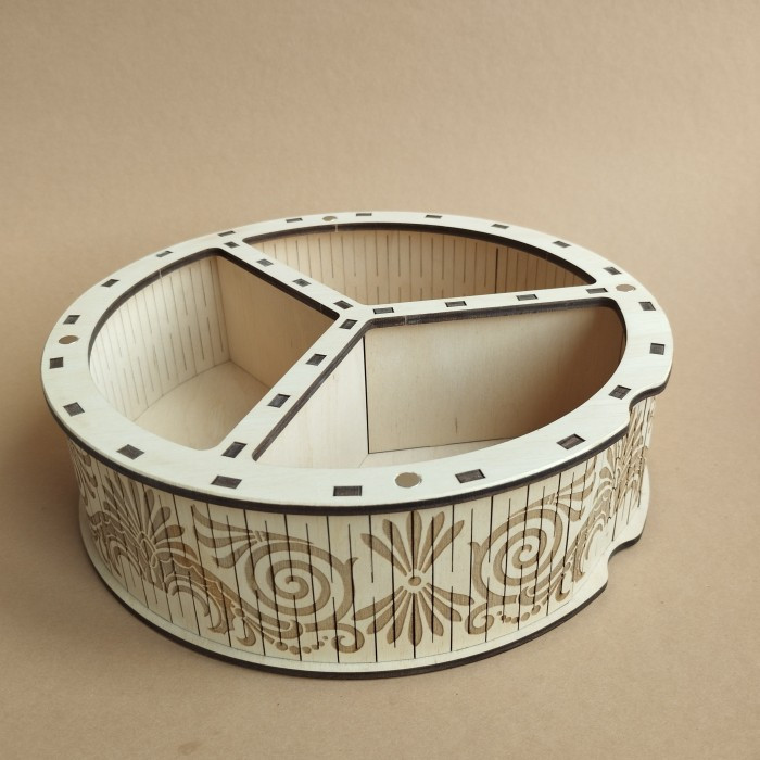 Ящик круглий. На три відділення (060448), фото 1