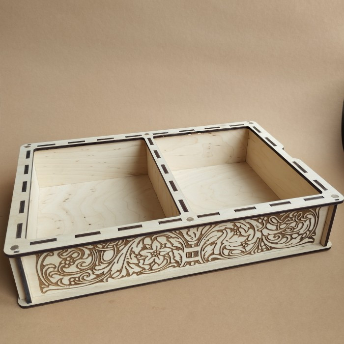 Ящик прямокутний. На два відділення (060451), фото 1