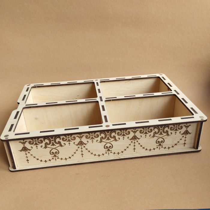 Ящик прямокутний. На чотири відділення (060454), фото 1