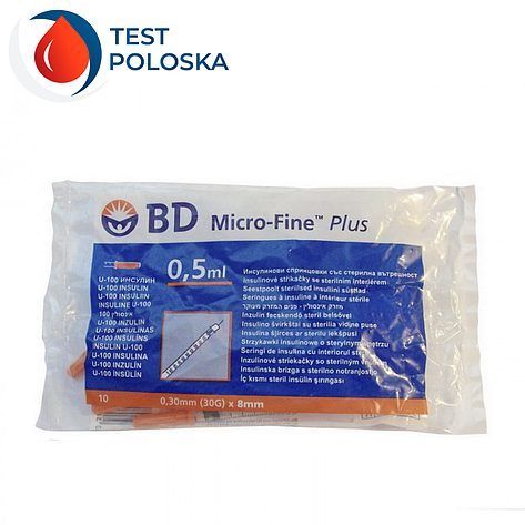 Шприци БД Мікро Файн Плюс U-100 (BD Micro Fine Plus) 0,5 мл 10 шт., фото 1