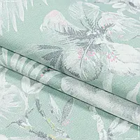 Ткань Декоративная ткань панама омбра/ombra цветы фон бирюза (280см 224г/м² пог.м) 158766