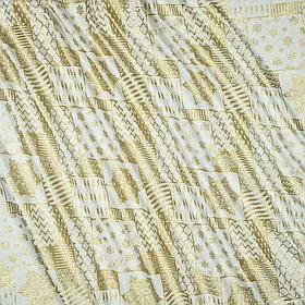 Декоративна новорічна тканина шівери колір золото (280см 252г/м² пог.м) 145069