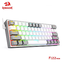 Игровая механическая клавитура с подсветкой Redragon Fizz K617 проводная Hot swap RGB на красных свитчах