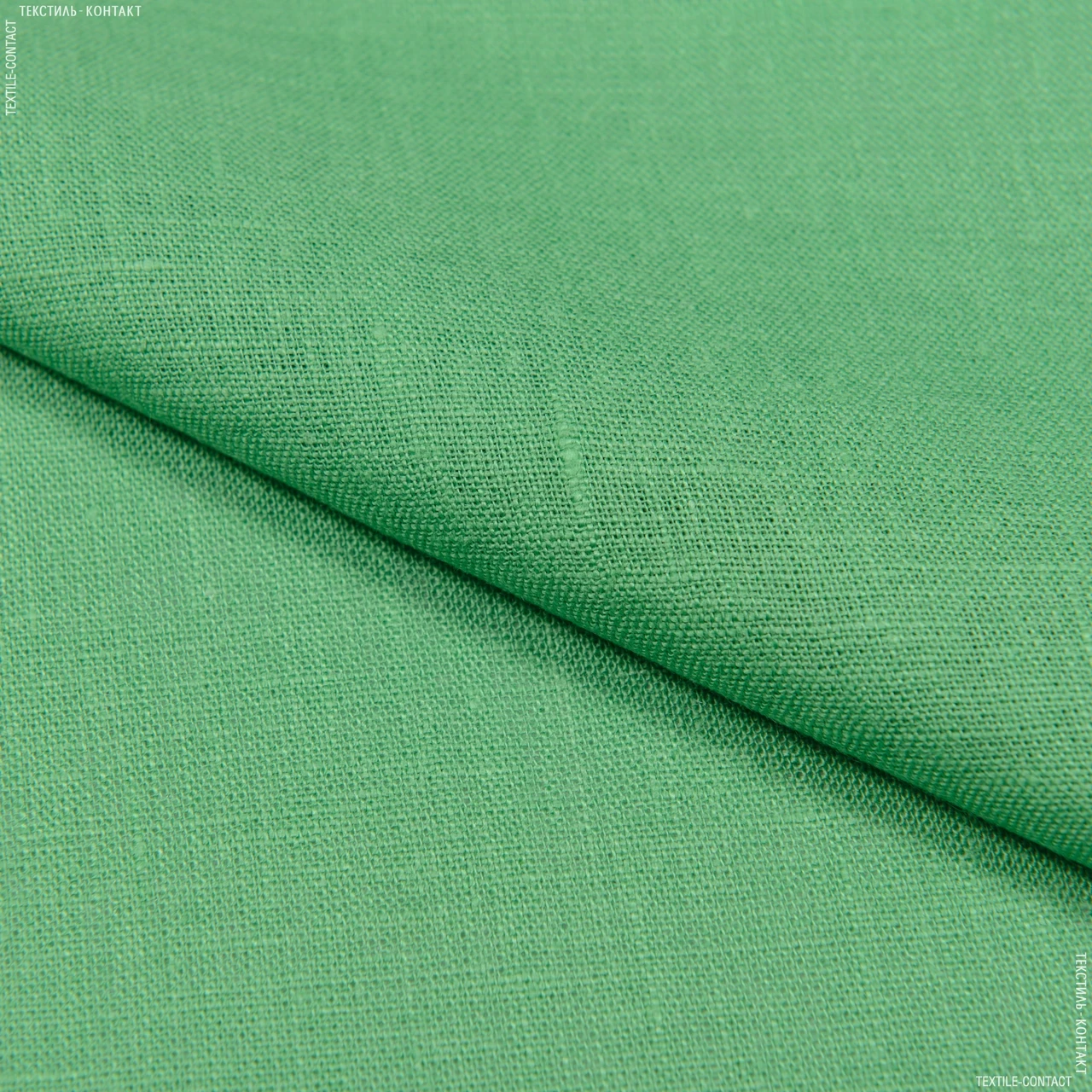 Льон костюмний пом'якшений зелений (150см 195г/м² пог.м) 151014