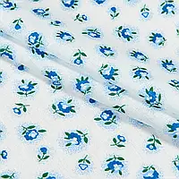 Ткань ситец 67 ткч цветы синий (95см 103г/м² пог.м) 162992