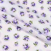 Ткань ситец 67 ткч фиолетовый цветы (95см 103г/м² пог.м) 162993