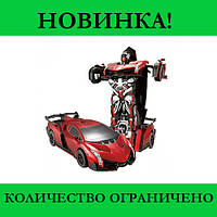 Машинка Трансформер на Радиоуправлении Lamborghini Robot Car Size 18 Красная! Лучшая цена