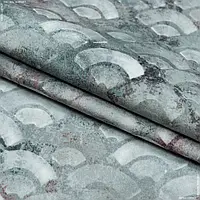 Ткань Декоративный велюр римма /terciopelo чешуя серый, зеленый (150см 300г/м² пог.м) 159315