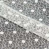 Ткань Гардинное полотно / гипюр мелиана крем (2-х сторонний фестон) (295см 62г/м² пог.м) 167637