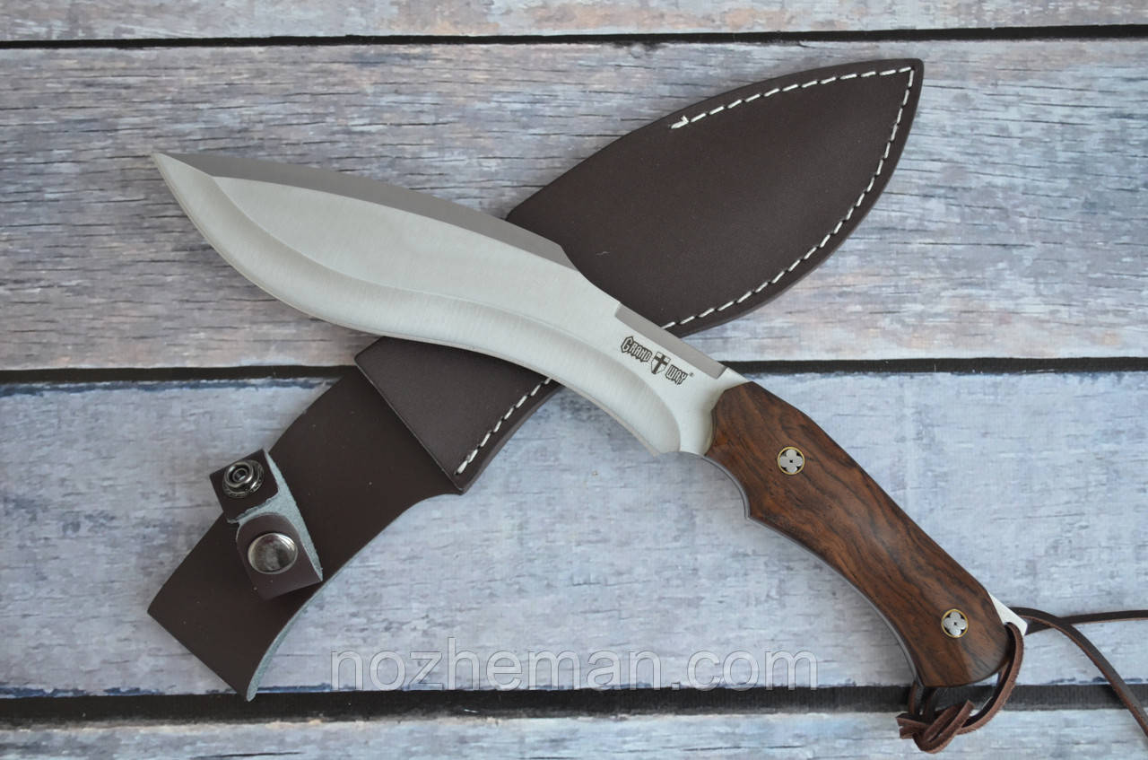 Потужний нескладаний ніж кукрі Сокіл 5 фултанг, туристичний і господарсько-побутовий інструмент, з чохлом