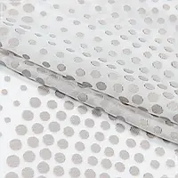 Ткань Тюль вуаль горошки бежевые фон молочный (300см 60г/м² пог.м) 175809