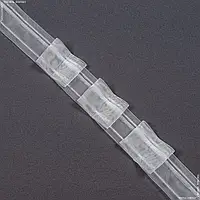 Тесьма шторная бантовые складки прозрачная кс-1:2 40мм±0.5мм/50м (40см пог.м) 164382