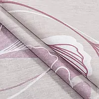 Ткань Бязь ткч набивная гинко билоба бежево-лиловая (150см 140г/м² пог.м) 183716