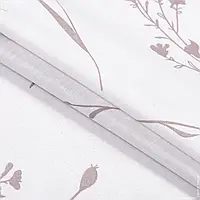 Ткань Бязь ткч набивная васильки лиловые на белом фоне (150см 140г/м² пог.м) 183721