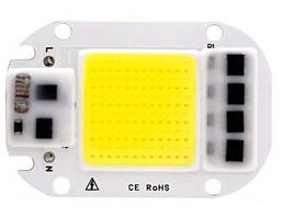Світлодіодна матриця з драйвером COB LED 50Вт 4500лм 220В, біла