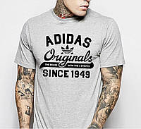 Мужская футболка Adidas Original since 1949 серая адидас