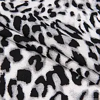 Штапель фалма принт леопард біло-сірий (140см 118г/м² пог.м) 180292
