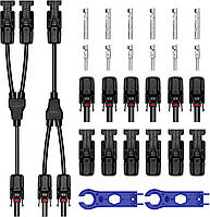 Виделка сонячної панелі QKFON mc4, фотоелектричний роз'єм IP67 з ключем із 2 частин
