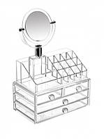 Компактный акриловый органайзер с зеркалом для косметики, Эксклюзивный