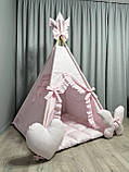 Вігвам Рожева насолода БОНБОН Повний комплект, вігвам дитячий, вігвам для дівчинки, вігвам для дітей, дитяча палатка, фото 4