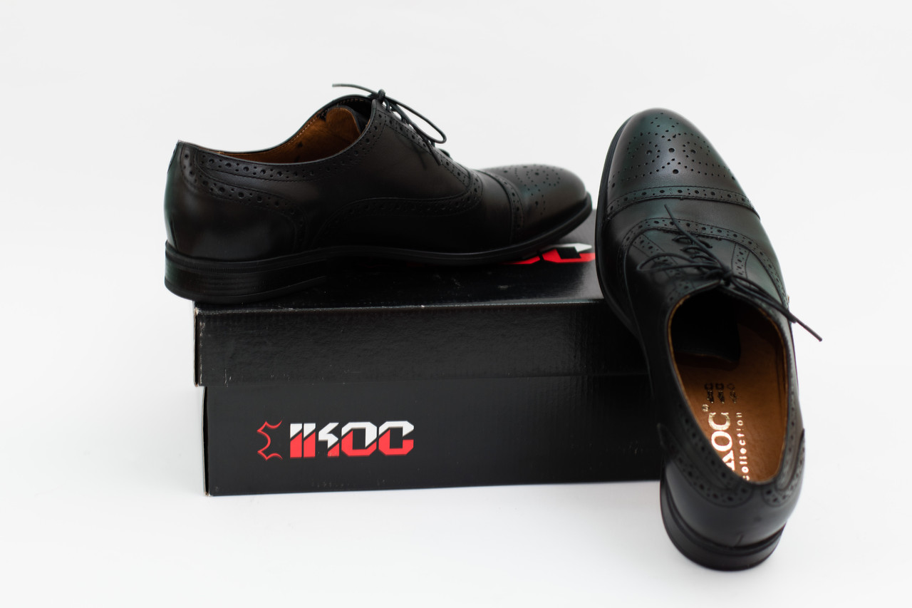 Супер! чорні оксфорди з перфорацією Ikos 35.3, фото 1