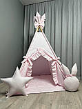 Вігвам Рожева насолода Повний комплект, вігвам для дівчинки, дитячий вігвам, вігвам для дітей, дитяча палатка, дитячий намет, фото 6