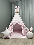 Вігвам Рожева насолода Повний комплект, вігвам для дівчинки, дитячий вігвам, вігвам для дітей, дитяча палатка, дитячий намет, фото 2