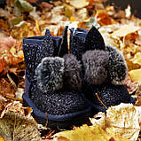 Чарівні сині уггі з вушками! 21, 22, 23, 24, 25 розмір, фото 4