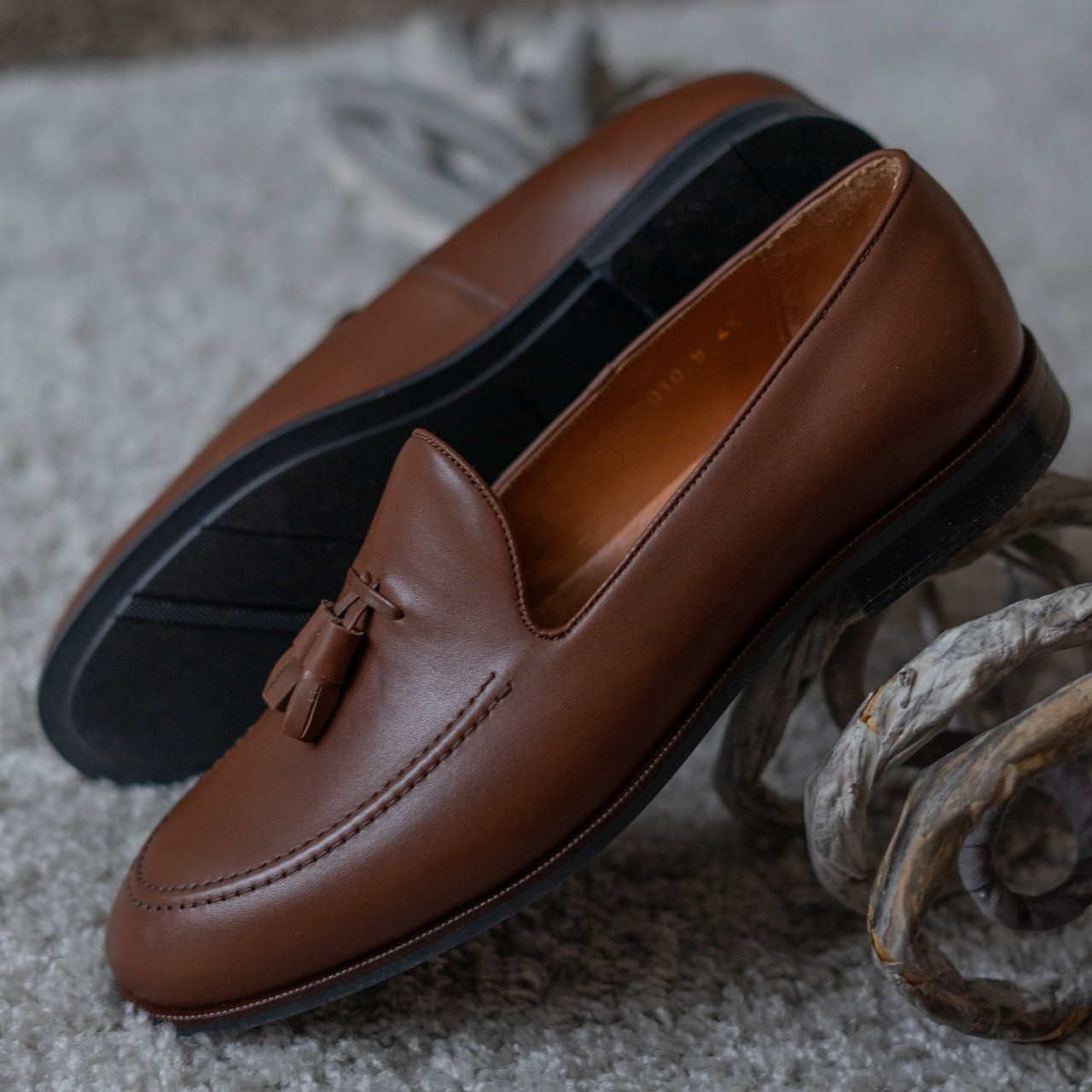 Купуй руді чоловічі лофери! Швидка доставка та гарантія!, фото 1