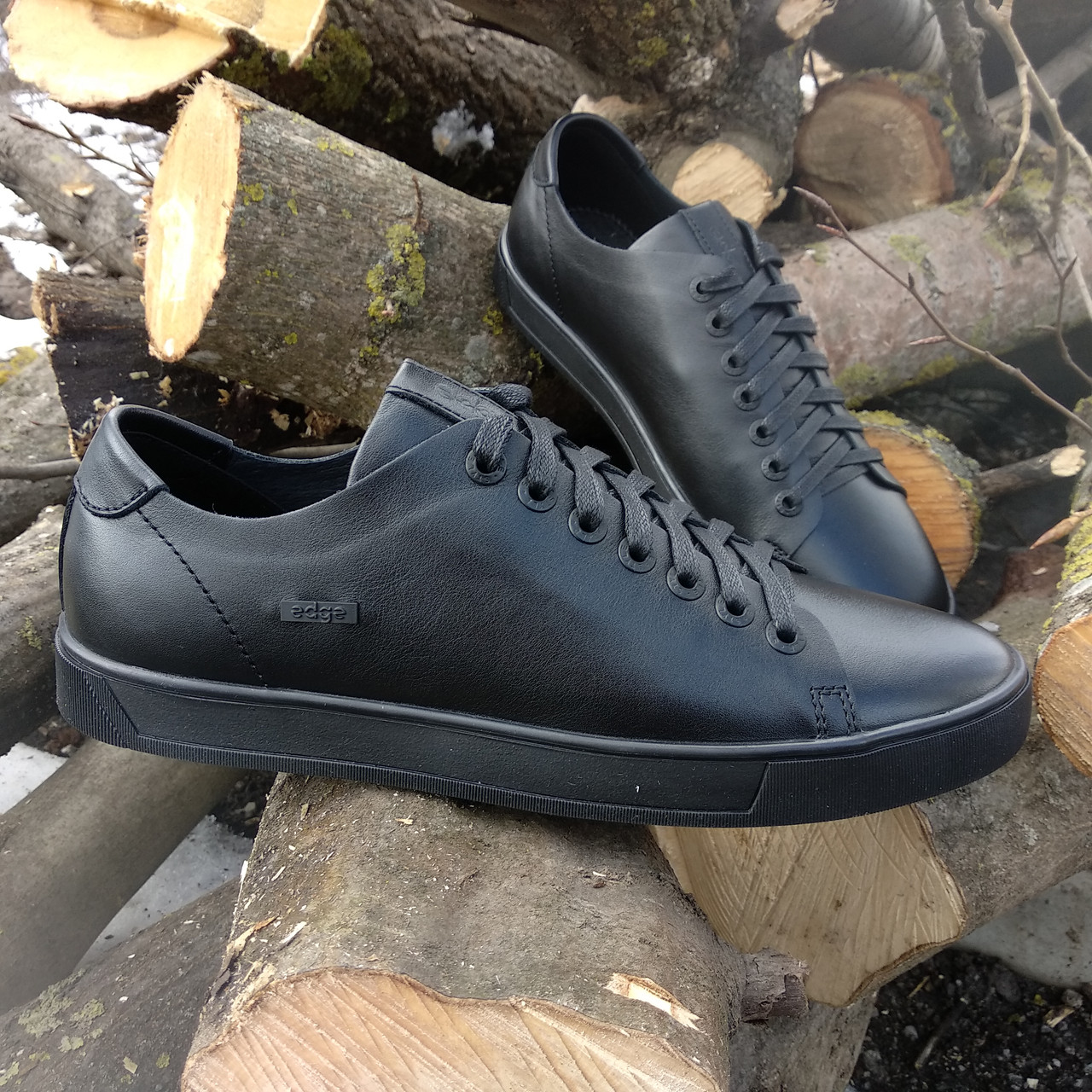 Стильні кеди чорні 45 розмір 29,5 см, фото 1